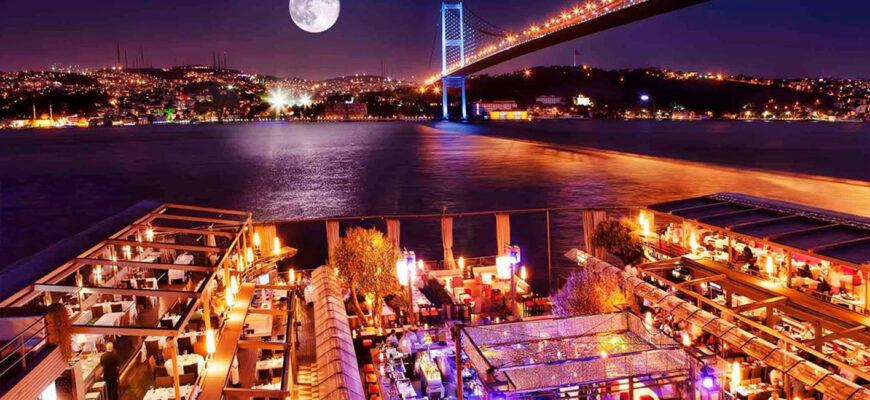 Фото ночного Стамбула