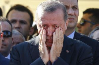 Президент Эрдоган на похоронах