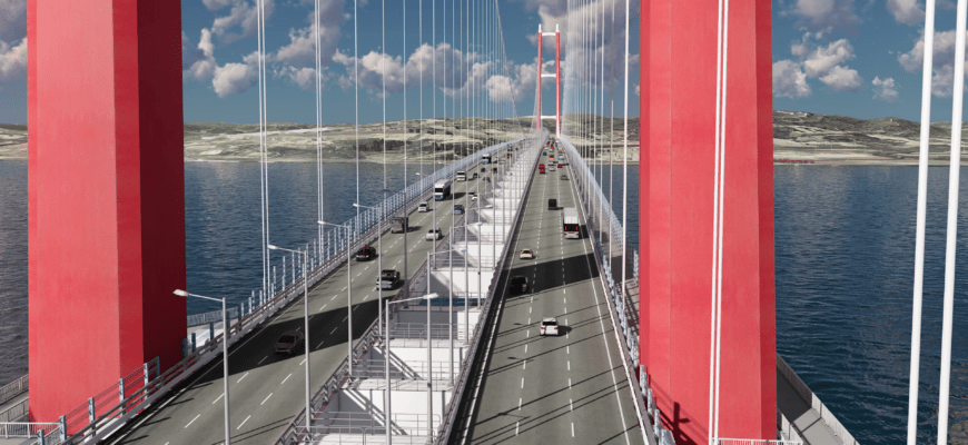 Новый мост в Турции соединит берега пролива Дарданеллы