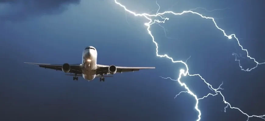 В туристический самолёт в Турции ударила молния